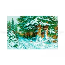 10-350 (30*40) Зимняя дорога. Схема для вышивки бисером Бисерок