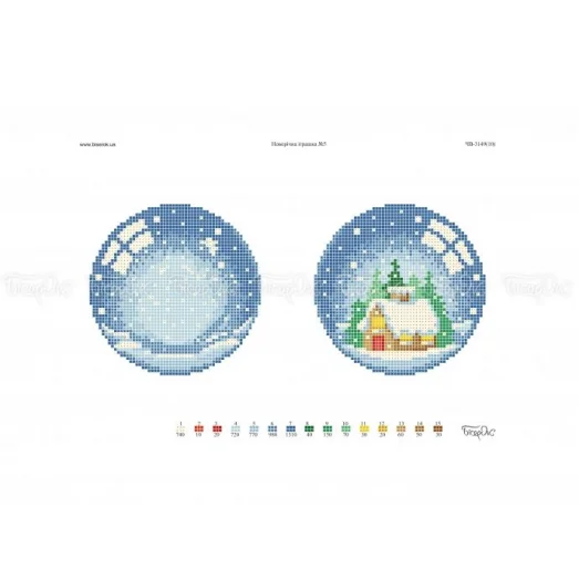 ЧВ-3505 Новогодняя игрушка №5. Схема для вышивки бисером. Бисерок