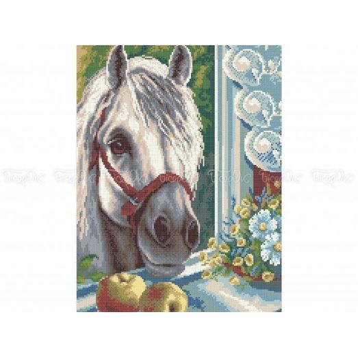 ЧВ-5331 Лошадь с яблоками. Схема для вышивки бисером. Бисерок