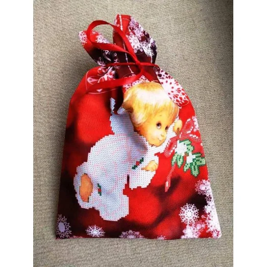 ШМР-102 Большой подарочный мешочек для конфет и маленьких игрушек под вышивку. Княгиня Ольга