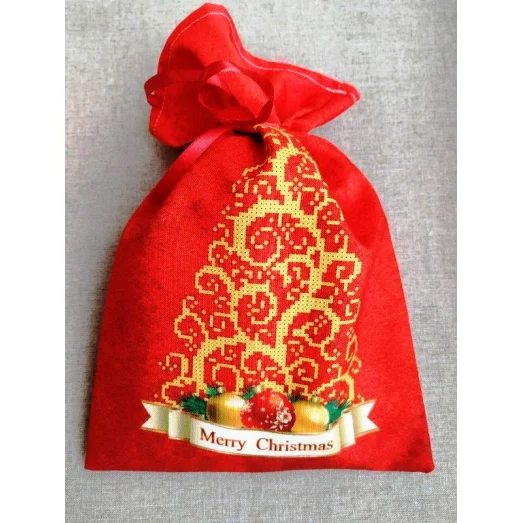 ШМР-104 Большой подарочный мешочек для конфет и маленьких игрушек под вышивку. Княгиня Ольга