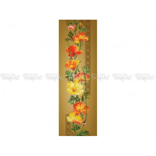 П-3203 (30*100) Маки. Схема для вышивки бисером. Бисерок