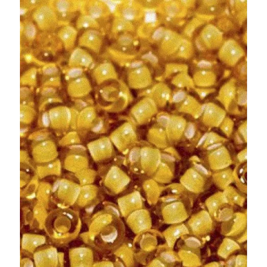 15026 Желтый с внутренним белым окрасом, прозрачный Бисер Preciosa