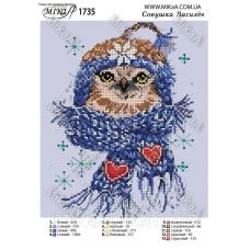 МИКА-1735 (А4) Совушка Василёк. Схема для вышивки бисером