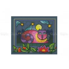 ЧВ-7045 Ночной кот. Схема для вышивки бисером. Бисерок