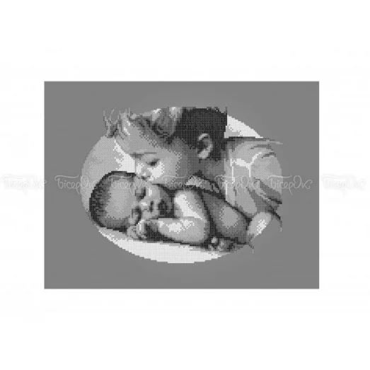 ЧВ-5179 Дети серый фон. Схема для вышивки бисером. Бисерок