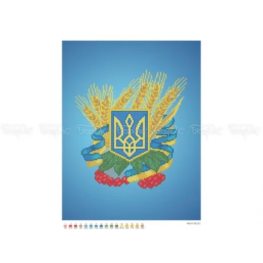 ЧВ-5187 Тризуб . Схема для вышивки бисером. Бисерок