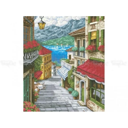 ЧВ-8038 Набережная. Схема для вышивки бисером. Бисерок