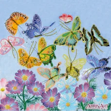 АС-270  Танец бабочек. Схема для вышивки бисером на холсте. АбрисАрт