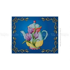 ЧВ-3443 Чайник и тюльпаны. Схема для вышивки бисером. Бисерок