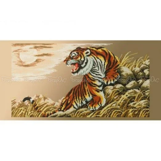 ЧВ-8046 Тигр. Схема для вышивки бисером. Бисерок