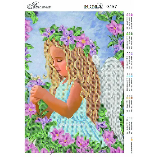 ЮМА-3157 Ангелочек. Схема для вышивки бисером