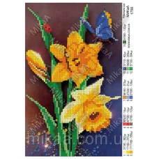 МИКА-1759 (А5) Нарциссы. Схема для вышивки бисером