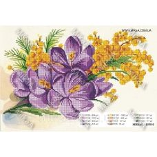 МИКА-1558 (А4) Весенние цветы. Схема для вышивки бисером