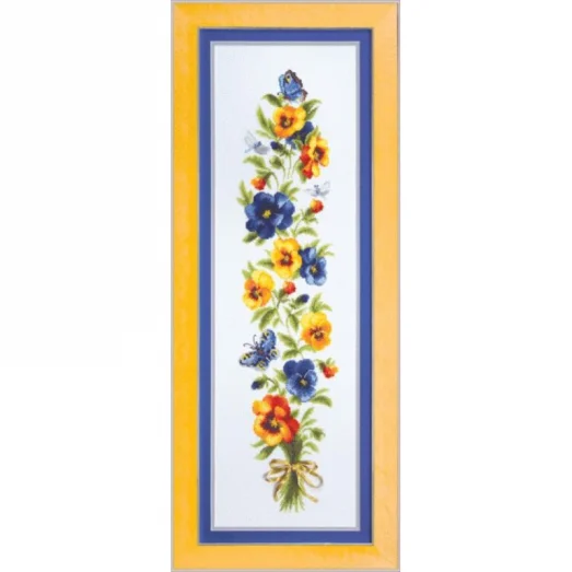 М-141 Анютины глазки. Набор для вышивки счетным крестом Чаривна Мить