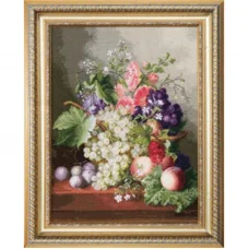 М-129 Натюрморт с виноградом. Набор для вышивки счетным крестом Чаривна Мить
