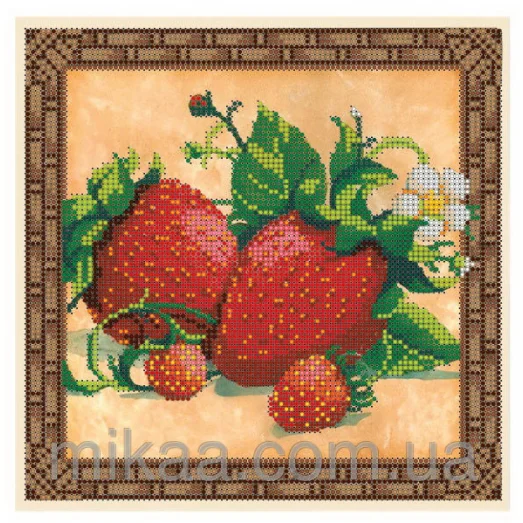 МИКА-0343 (А4) Ароматная клубника. Схема для вышивки бисером