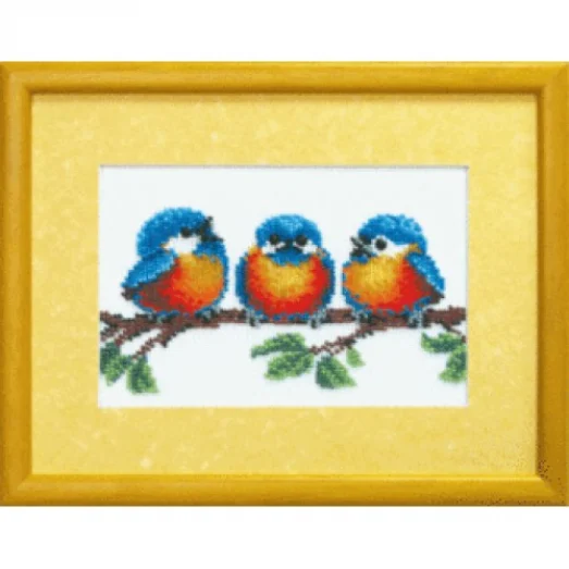 Б-044 Три птенца. Набор для вышивки бисером Чаривна Мить