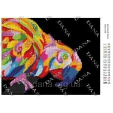 ДАНА-3439 Красочный попугай. Схема для вышивки бисером