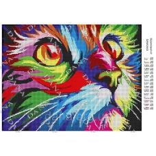 ДАНА-3443 Красочный кот. Схема для вышивки бисером