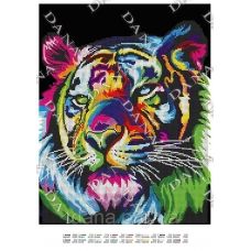 ДАНА-3449 Радужный тигр. Схема для вышивки бисером