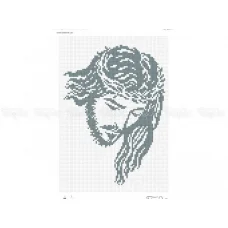 ЧВ-3311 Иисус монохом. Схема для вышивки бисером. Бисерок