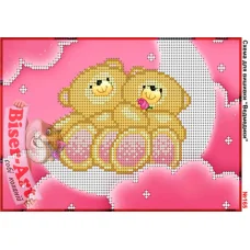 ВА-0165 (А5) Медвежата. Схема для вышивки бисером БисерАрт