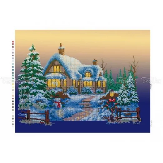 ЧВ-7030 Зима. Схема для вышивки бисером. Бисерок