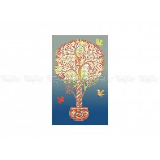 ЧВ-5092 (30*40) Осенний сон. Схема для вышивки бисером. Бисерок