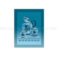 ЧВ-3354-Г Кухонный натюрморт голубой фон. Схема для вышивки бисером. Бисерок