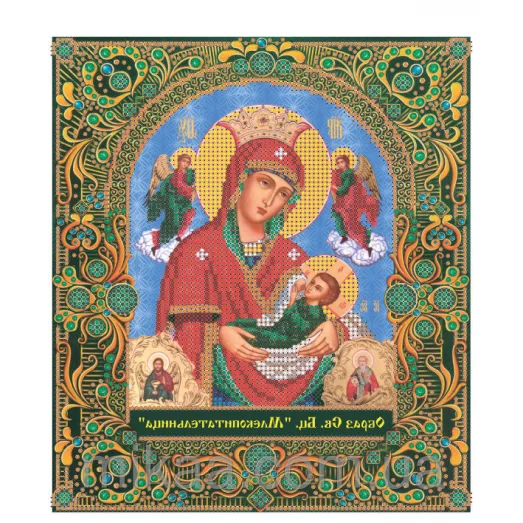 МИКА-0244 (А4) Божия Матерь, именуемая Млекопитательница. Схема для вышивки бисером