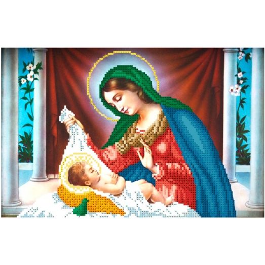 КРМ-62 Мария с Иисусом. Схема для вышивки бисером ТМ Княгиня Ольга