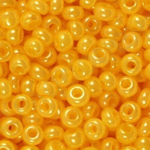 17183 Оранжевый с глянцевым блеском, непрозрачный Бисер Preciosa