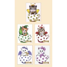 РТ150093-150097 Коллекция Кото-чашек. Техника Папертоль