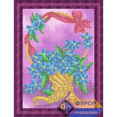 ФР-НБп4-142 Фиалки в корзинке. Схема для вышивки бисером ТМ Фурор