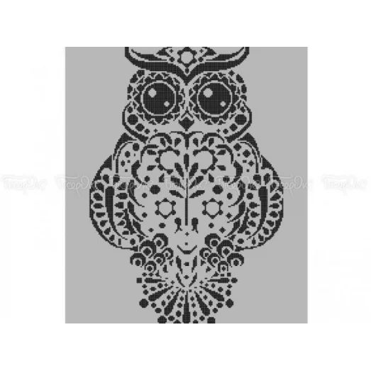 70-203 (40*60) Мудрая сова. Схема для вышивки бисером Бисерок