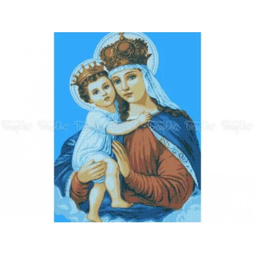 ЧВ-8018 Мадонна с младенцем. Схема для вышивки бисером. Бисерок