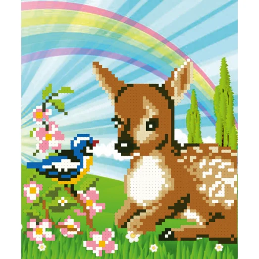 СД-280 Друзья под радугой. Схема для вышивки бисером. Княгиня Ольга