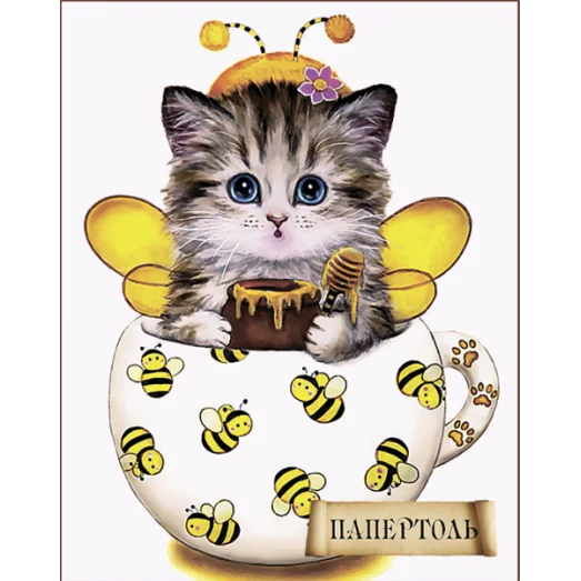 РТ150096 Кото-чашка Пчелки. Техника Папертоль
