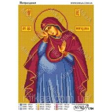 МИКА-1784 (А4) Икона Божией Матери Непраздная (без рамки). Схема для вышивки бисером