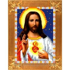КБИ-5032 Святое Сердце Иисуса. Схема для вышивки бисером. Каролинка ТМ