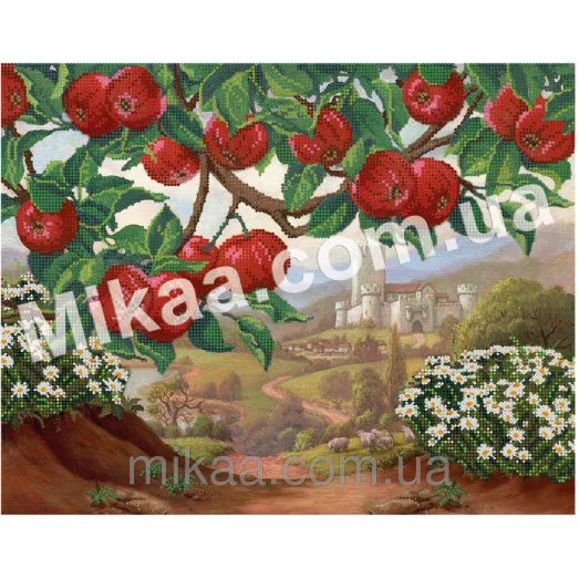 МИКА-0390 (А3) Яблоки у дороги. Схема для вышивки бисером