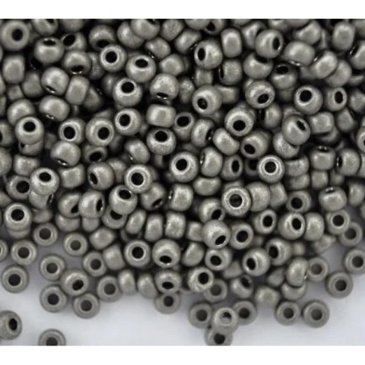 17949 Темно-серый с глянцевым блеском, непрозрачный Бисер Preciosa
