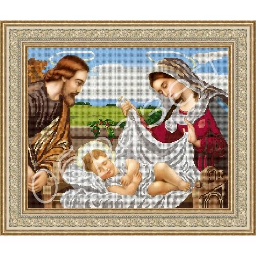 ВП-018 Дева Мария с сыном Иисусом. Схема для вышивки бисером. Фея вышивки
