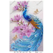 ЮМА-277 Павлин. Схема для вышивки бисером