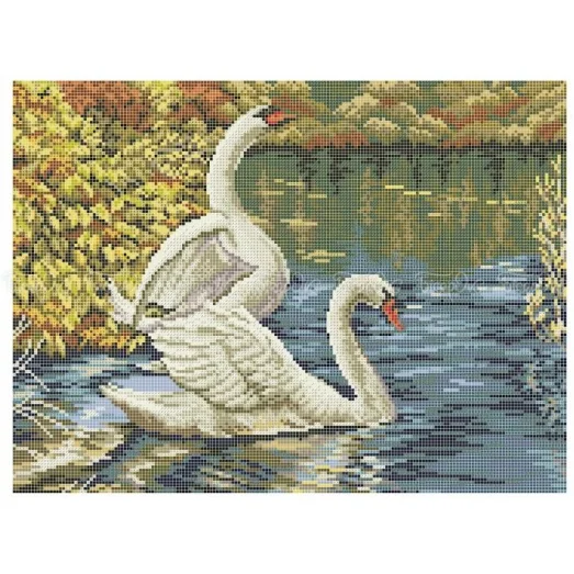 ЧВ-5301  Лебединая Осень. Схема для вышивки бисером. Бисерок 