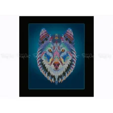 ЧВ-5373 (30*40) Ловец снов Волк. Схема для вышивки бисером Бисерок