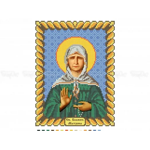 ЧВ-3208 Св. Блаж. Матрона. Схема для вышивки бисером. Бисерок