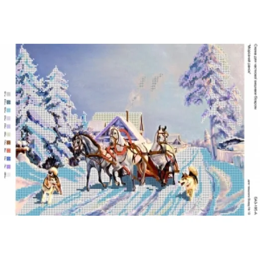 БА3-185 Морозное утро. Схема для вышивки бисером ТМ Вышиванка