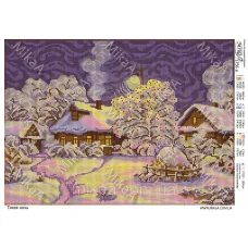 МИКА-1756а (А3) Тихая ночь (синие оттенки). Схема для вышивки бисером